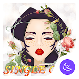 Lovely single girl APUS Launcher fashion theme icon