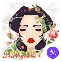 Lovely single girl APUS Launcher fashion theme