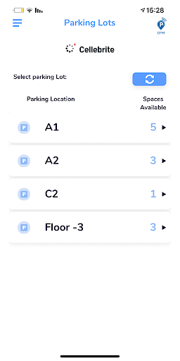 DPM+ Dynamic Parking Managment Screen 3