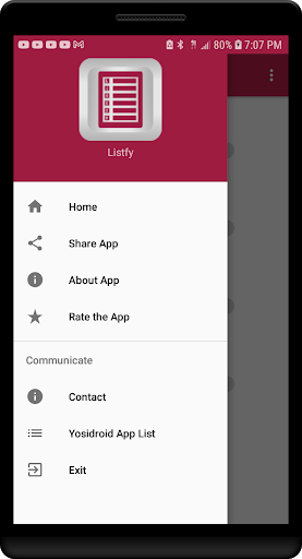 Android application Listfy screenshort