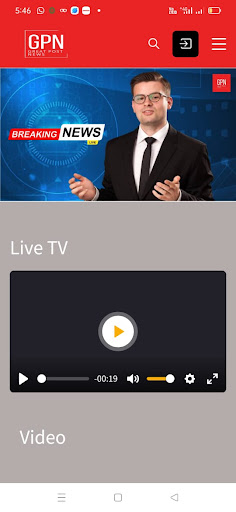 GPN - News Channel App Screen 2