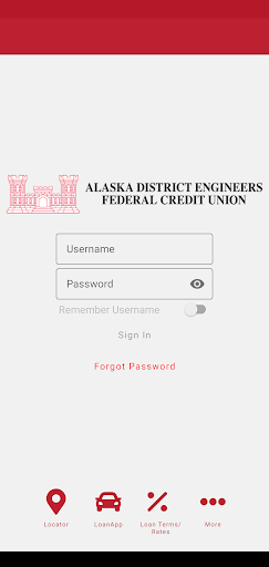 Android application Alaska District Engineers FCU screenshort