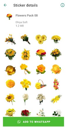 Flowers Stickers for WAのおすすめ画像3