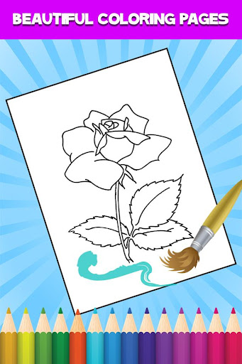 Android application Flowers Coloring Book screenshort