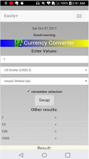 Currency Converter Easily+ Bildschirmfoto