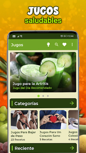 Android application Jugos Medicinales y Naturales screenshort