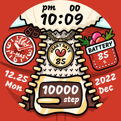 Riding Santa Watch face logo