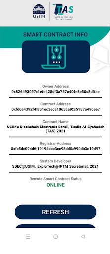 USIM TAS (Tasdiq Al Syahadah) Screen 2