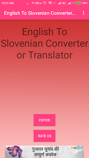 Android application English To Slovenian Converter screenshort