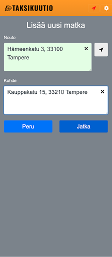 Android application Taksikuutio eSotePlus screenshort