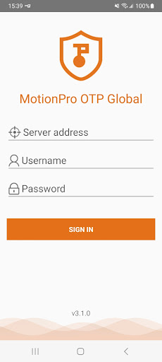 Android application MotionPro OTP Global screenshort