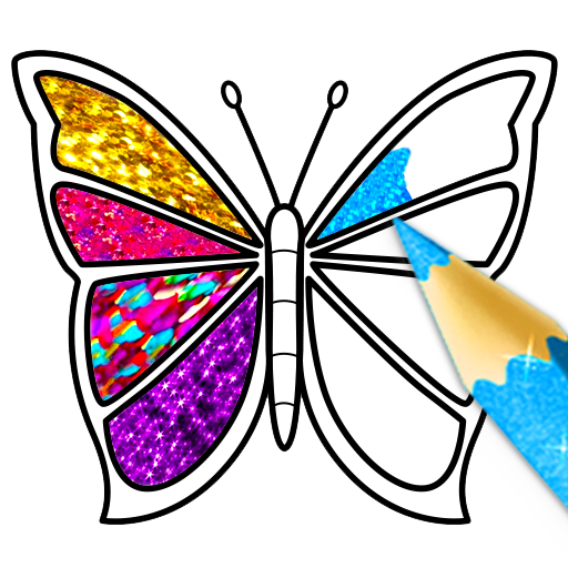 Glitter Butterfly Coloring - L  Icon