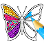 Glitter Butterfly Coloring - L