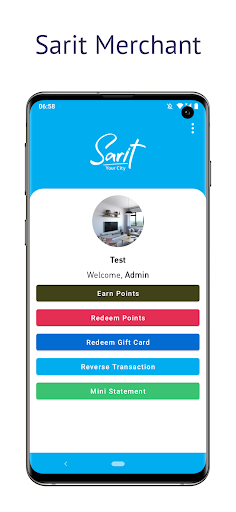 Android application Sarit Loyalty Merchant screenshort