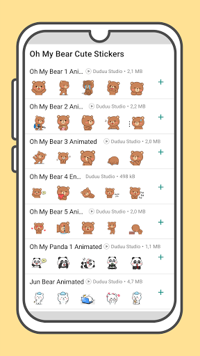 Oh My Bear Cute Stickers Screen 2