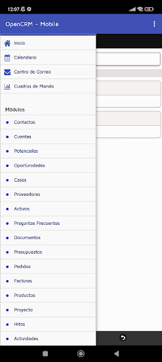 OpenCRM Mobile Screen 2
