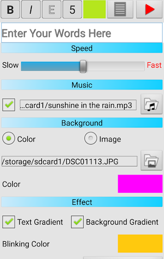 Marquesina de texto - Marquee