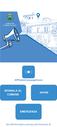Android application APPuntoCampogalliano screenshort
