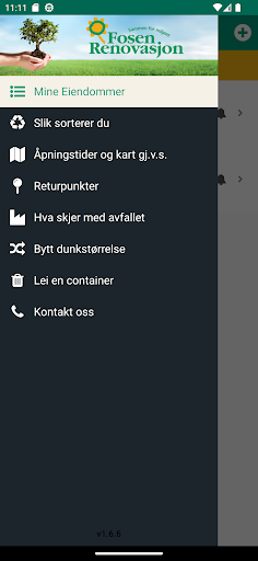 Android application Fosen Renovasjon screenshort