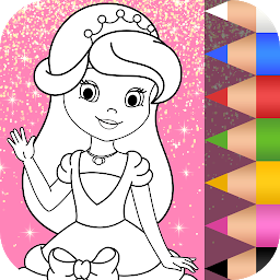 Icon image Princess Coloring Book Glitter & Girls Dress Up