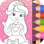 Princess Coloring Book Glitter & Girls Dress Up Apk