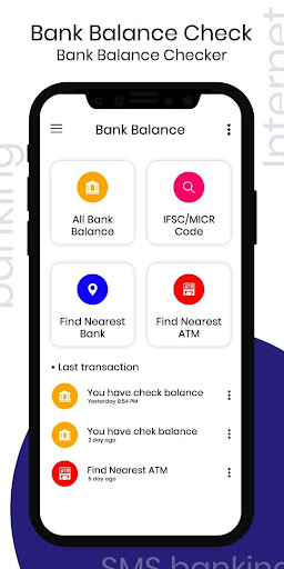 Android application All Bank Balance Check 2021 - screenshort