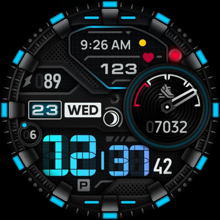SH026 Watch Face, WearOS watch screenshot 9