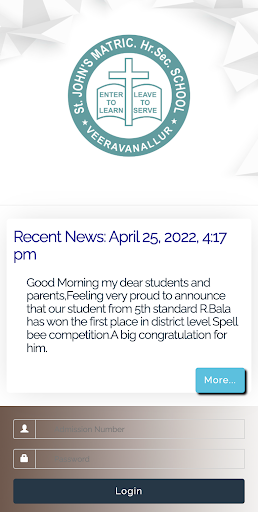 Android application St John's Matriculation screenshort
