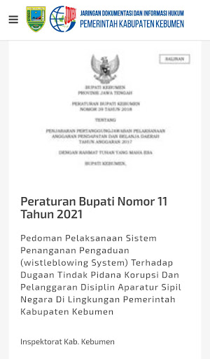 Android application JDIH Kabupaten Kebumen screenshort