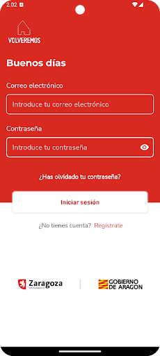 Android application Volveremos screenshort