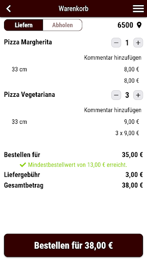 Pizzeria Formaggio Screen 2