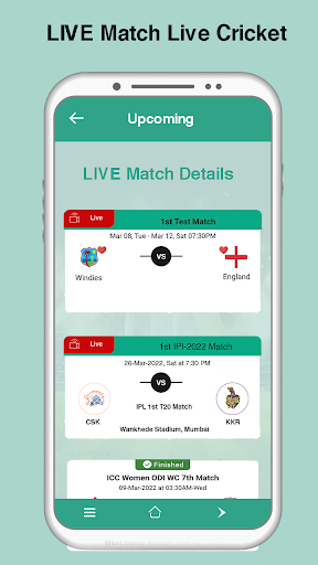 Android application Cricket Live Line Fast Score screenshort