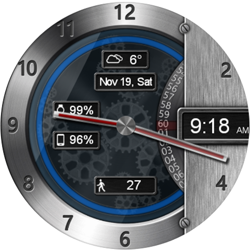 Get Metal Gears HD Watch Face for Android Aso Report