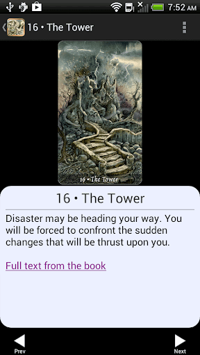 Screenshot of Ghosts & Spirits Tarot