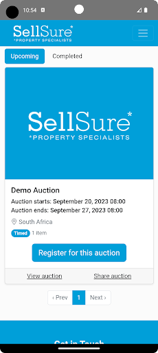 Android application SellSure Property Specialists screenshort