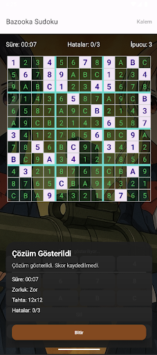 Bazooka Sudoku 12x12 9x9 ekran görüntüsü