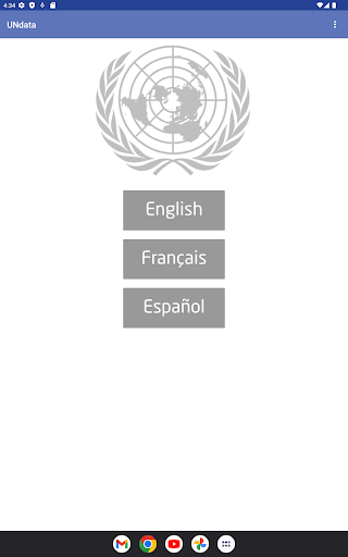 Screenshot of UNdata