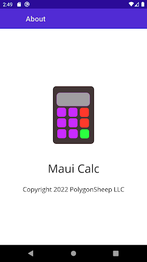 MauiCalc Screen 2