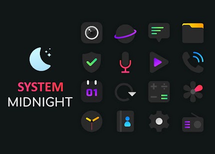 Midnight Icon Pack Captura de pantalla