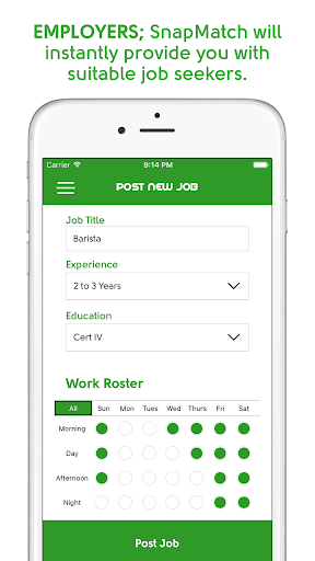 SnapMatch - Find Staff & Jobs Screen 3