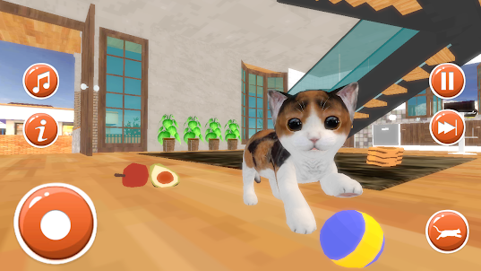 котенок игра кошка животное 3D