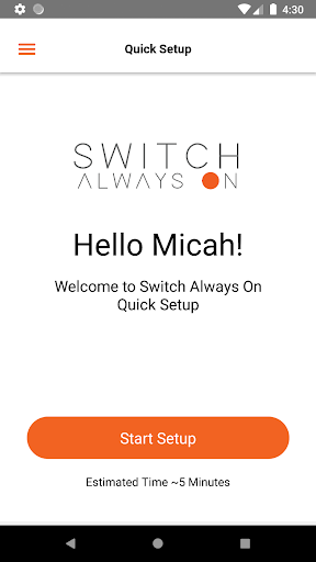 Android application Switch Always On screenshort