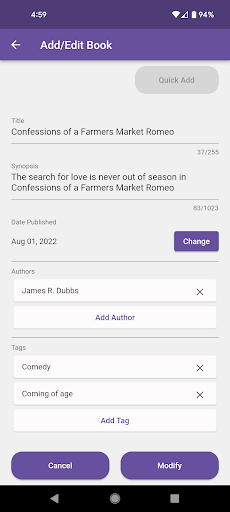 Yet Another Library App Screen 3