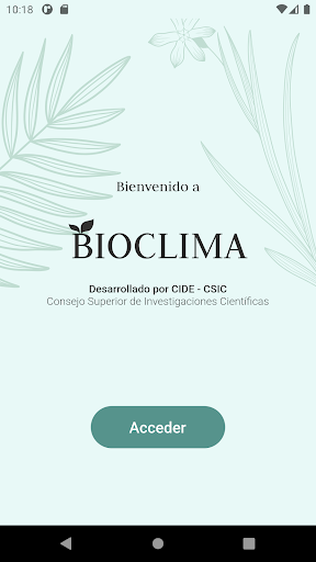 Android application Bioclima screenshort
