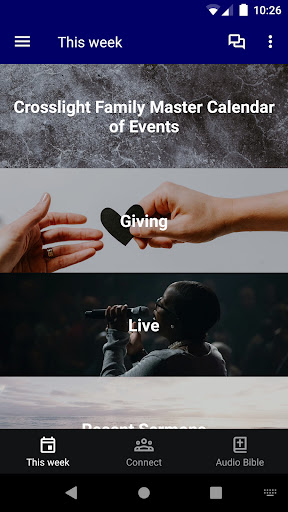 Android application Crosslight Family Ministries screenshort