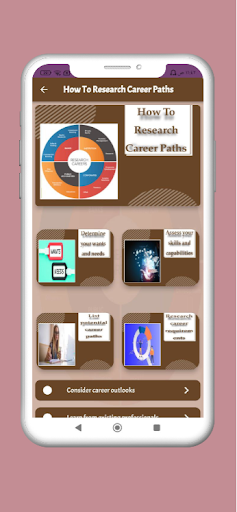 Android application How To Research Career Paths screenshort