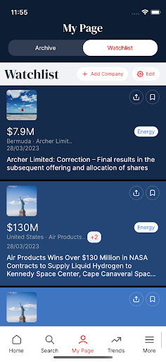 Android application Investsize: Invest Data Expert screenshort