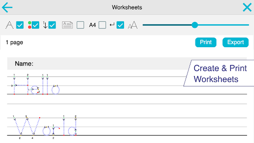 Screenshot of Writing Wizard - Alphabet ABC