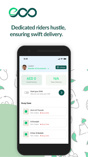 Android application Ecocentric Rider screenshort