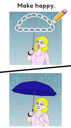 Draw Happy Teacher : Fun game - Screenshot 1